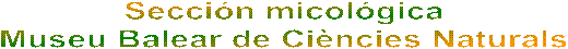 Secci�n Micol�gica Museu Balear de Ci�ncies Naturals